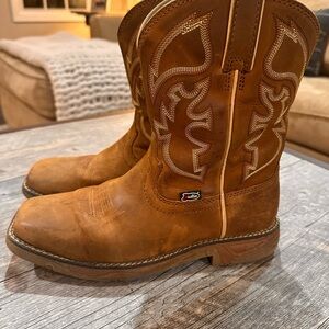 Justin Boots Tan Leather Western Footwear